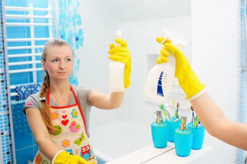 Professional home cleaners in Bloomsbury working in a modern living room