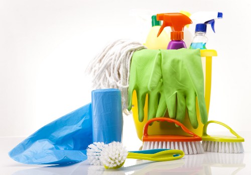 Professional deep cleaning team beginning work in a Bloomsbury home