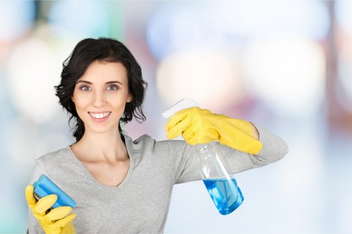 Commercial cleaning team maintaining Bloomsbury office workspace